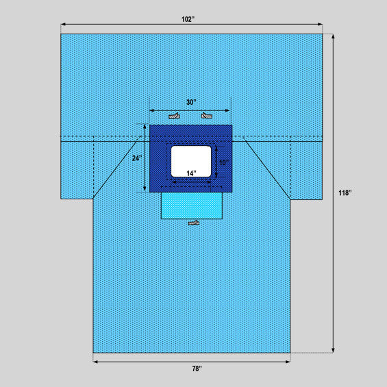 Chest Breast Drape with Fenestration