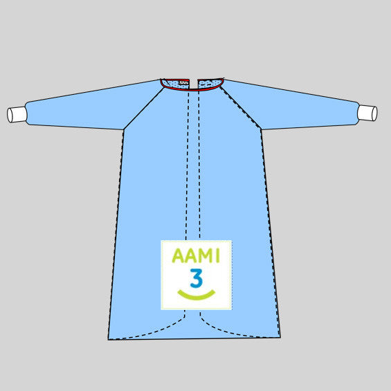 Breathable Poly Surgical Gown, Full Poly Reinforced
