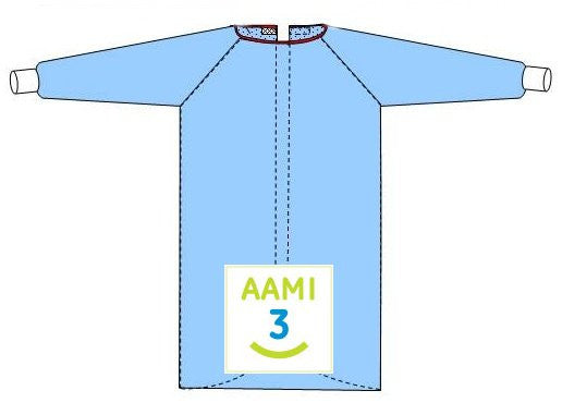 Breathable Poly Surgical Gown, Full Poly Reinforced