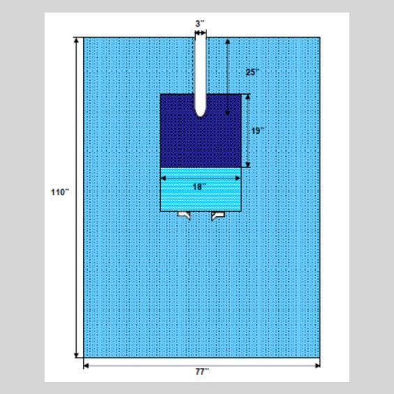 Split Drape with Instrument Pad