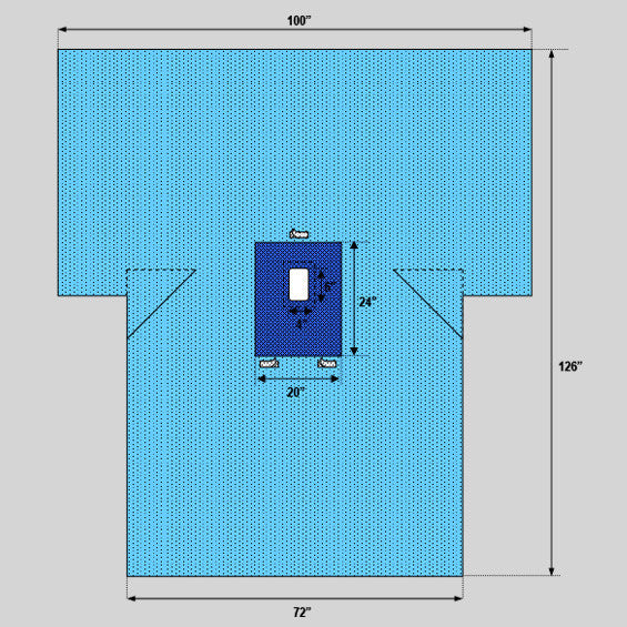 Pediatric Laparotomy T Drape