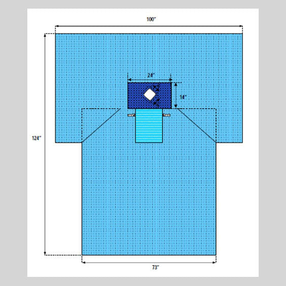 Thyroid Drape with Armboard Covers