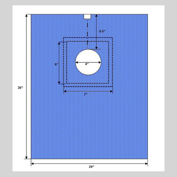 Central Line/PICC Drape, 4" Circular Fenestration