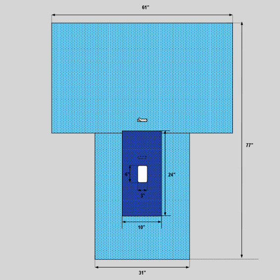 Lithotomy T Drape