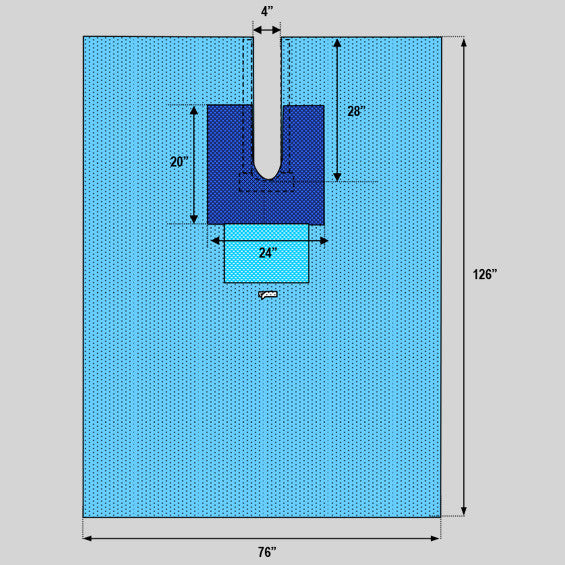 EENT Split Drape with Split Reinforcement and Instrument Pad