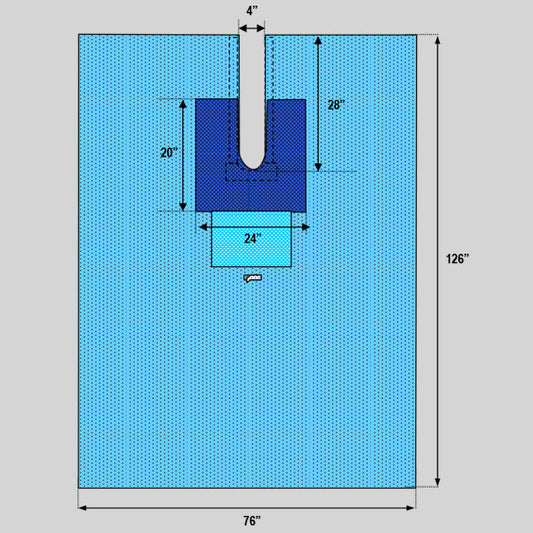 EENT Split Drape with Split Reinforcement and Instrument Pad