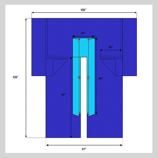 Cardiovascular Split Drape, Tri-Lam Heavy Duty with Flaps