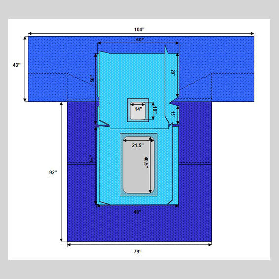 Cardiovascular Drape, Tri-Lam Heavy Duty with Chest and Leg Incise