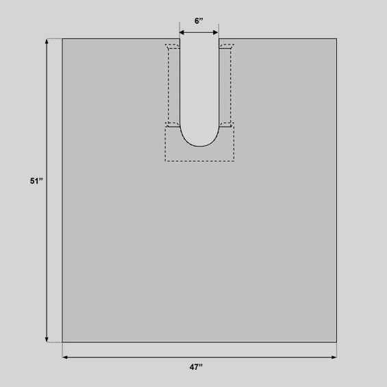 ClearView Drape with U Shaped Split