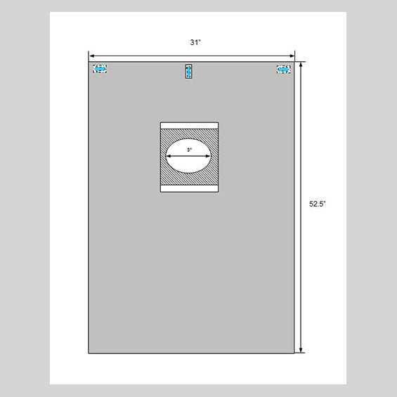 ClearView Eye Drape with 3" x 2" Oval Aperture