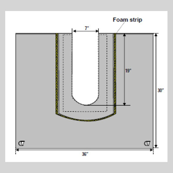 ClearView Drape with U Shaped Split