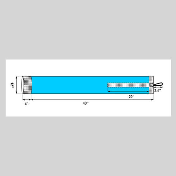 Stockinette, Impervious with Reinforced Strip for Hook