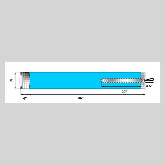 Stockinette, Impervious with Reinforced Strip for Hook