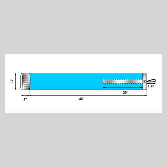 Stockinette, Impervious with Reinforced Strip for Hook