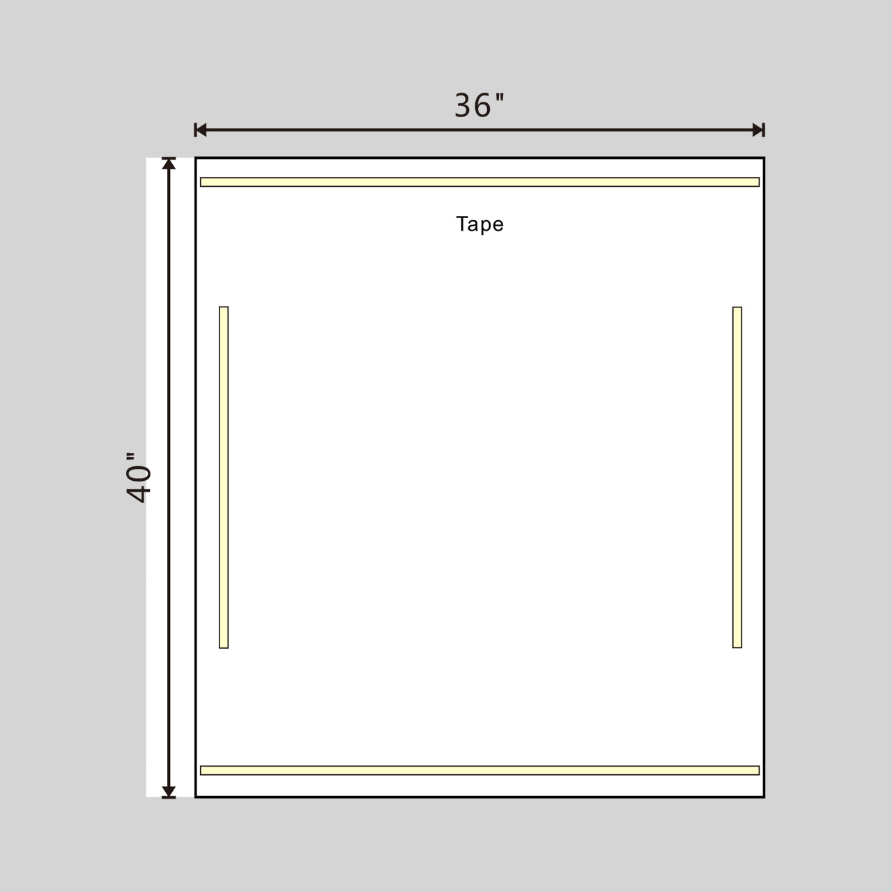 Set-up Cover, Clear with Tape Strips